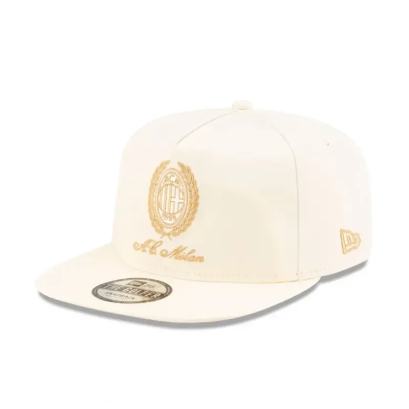 Store AC Milan Heritage Gold White Golfer Hat - KTGCaps - Baseball caps for various teams, purchased online at a discount Caps