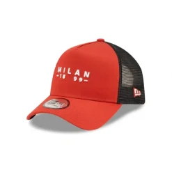 Best Sale AC Milan Seasonal Wordmark Copper 9FORTY AFrame Trucker Hat - KTGCaps - Baseball caps for various teams, purchased online at a discount Caps