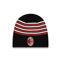 Cheap AC Milan Stripe Black Knit Beanie Hat - KTGCaps - Baseball caps for various teams, purchased online at a discount Caps
