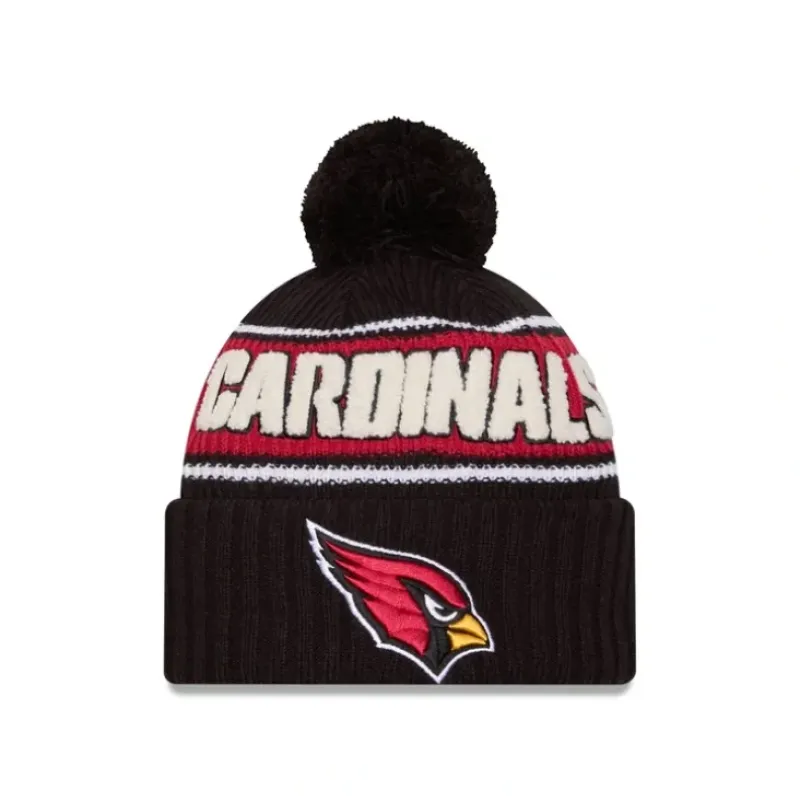 Hot Arizona Cardinals 2024 Cold Weather Black Pom Knit Hat - KTGCaps - Baseball caps for various teams, purchased online at a discount Caps