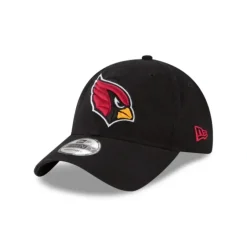 Shop Arizona Cardinals Core Classic Black 9TWENTY Adjustable Hat - KTGCaps - Baseball caps for various teams, purchased online at a discount Caps