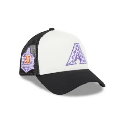 Best Sale Arizona Diamondbacks Checkered Flag 9FORTY AFrame Trucker Hat - KTGCaps - Baseball caps for various teams, purchased online at a discount Caps