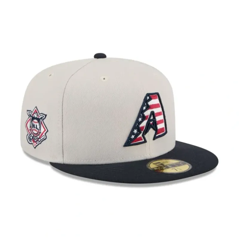 Discount Arizona Diamondbacks Independence Day 2024 59FIFTY Fitted Hat - KTGCaps - Baseball caps for various teams, purchased online at a discount Caps
