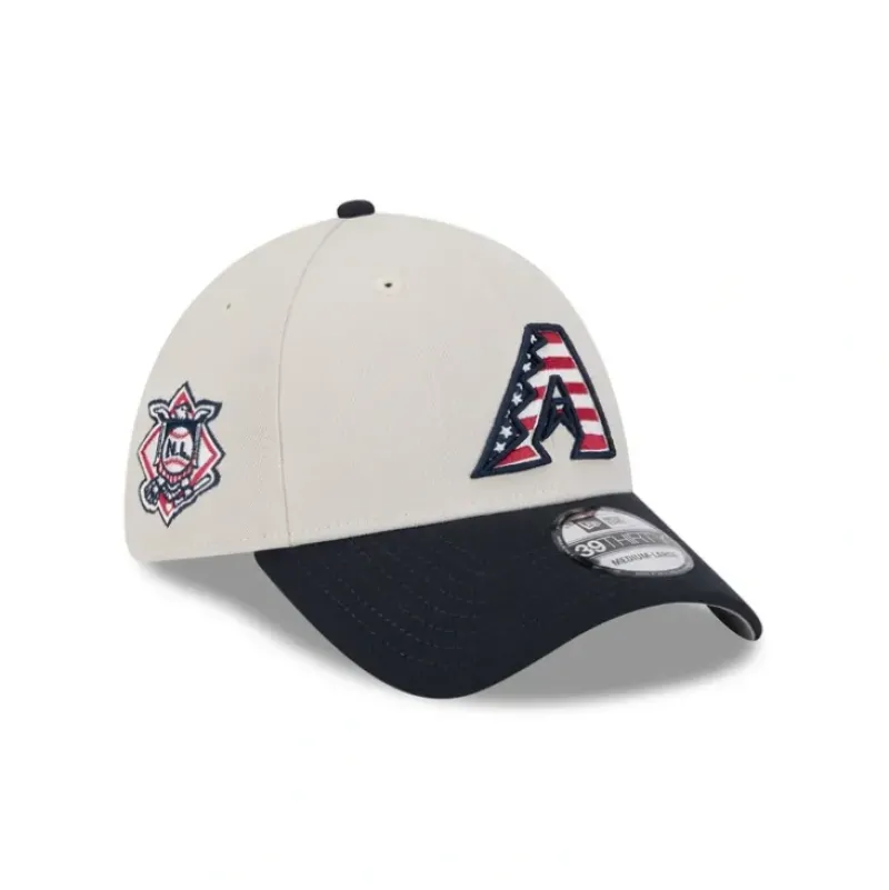 Sale Arizona Diamondbacks Independence Day 2024 39THIRTY Stretch Fit Hat - KTGCaps - Baseball caps for various teams, purchased online at a discount Caps