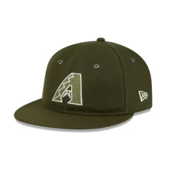 Outlet Arizona Diamondbacks New Olive Wool Retro Crown 9FIFTY Adjustable Hat - KTGCaps - Baseball caps for various teams, purchased online at a discount Caps
