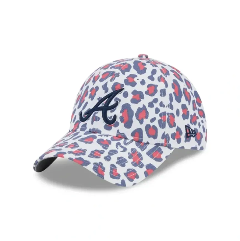 Cheap Atlanta Braves Active Animal Print Womens 9TWENTY Adjustable Hat - KTGCaps - Baseball caps for various teams, purchased online at a discount Caps