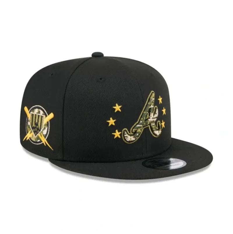 Clearance Atlanta Braves Armed Forces Day 2024 9FIFTY Snapback Hat - KTGCaps - Baseball caps for various teams, purchased online at a discount Caps