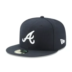 Outlet Atlanta Braves Authentic Collection Road 59FIFTY Fitted Hat - KTGCaps - Baseball caps for various teams, purchased online at a discount Caps