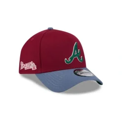 Best Sale Atlanta Braves Cherry 9FORTY AFrame Snapback Hat - KTGCaps - Baseball caps for various teams, purchased online at a discount Caps