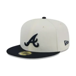 Clearance Atlanta Braves Chrome 59FIFTY Fitted Hat - KTGCaps - Baseball caps for various teams, purchased online at a discount Caps