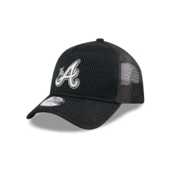 Outlet Atlanta Braves City Mesh 9FORTY AFrame Trucker Hat - KTGCaps - Baseball caps for various teams, purchased online at a discount Caps