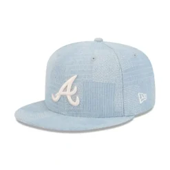 Sale Atlanta Braves Denim Patchwork 9FIFTY Snapback Hat - KTGCaps - Baseball caps for various teams, purchased online at a discount Caps