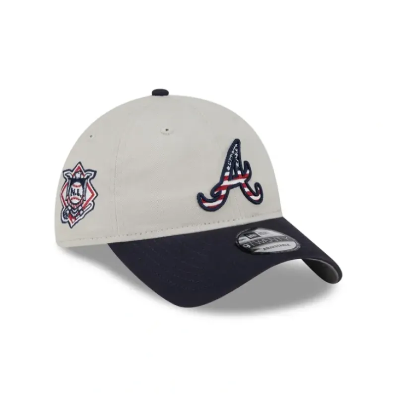 Shop Atlanta Braves Independence Day 2024 9TWENTY Adjustable Hat - KTGCaps - Baseball caps for various teams, purchased online at a discount Caps