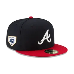 Clearance Atlanta Braves Jackie Robinson Day 2024 59FIFTY Fitted Hat - KTGCaps - Baseball caps for various teams, purchased online at a discount Caps