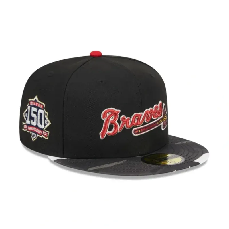 Discount Atlanta Braves Metallic Camo 59FIFTY Fitted Hat - KTGCaps - Baseball caps for various teams, purchased online at a discount Caps
