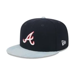Store Atlanta Braves Patch Denim 59FIFTY Fitted Hat - KTGCaps - Baseball caps for various teams, purchased online at a discount Caps