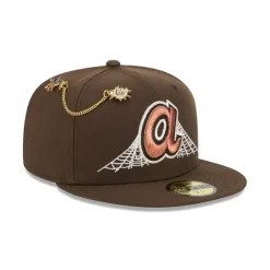 Best Atlanta Braves Spider Pin 59FIFTY Fitted Hat - KTGCaps - Baseball caps for various teams, purchased online at a discount Caps