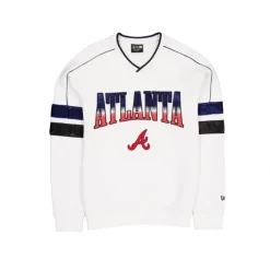 Sale Atlanta Braves Sport Classics White Crewneck - KTGCaps - Baseball caps for various teams, purchased online at a discount Caps
