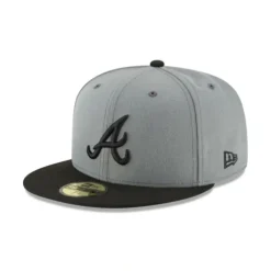 Sale Atlanta Braves Storm Gray Basic 59FIFTY Fitted Hat - KTGCaps - Baseball caps for various teams, purchased online at a discount Caps