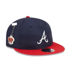 Clearance Atlanta Braves Team Color Retro Crown 9FIFTY Adjustable Hat - KTGCaps - Baseball caps for various teams, purchased online at a discount Caps