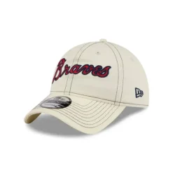 Outlet Atlanta Braves Team Stitch 9TWENTY Adjustable Hat - KTGCaps - Baseball caps for various teams, purchased online at a discount Caps