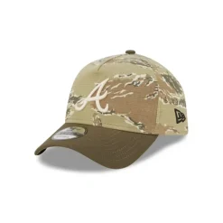 Flash Sale Atlanta Braves Tiger Camo 9FORTY AFrame Snapback Hat - KTGCaps - Baseball caps for various teams, purchased online at a discount Caps