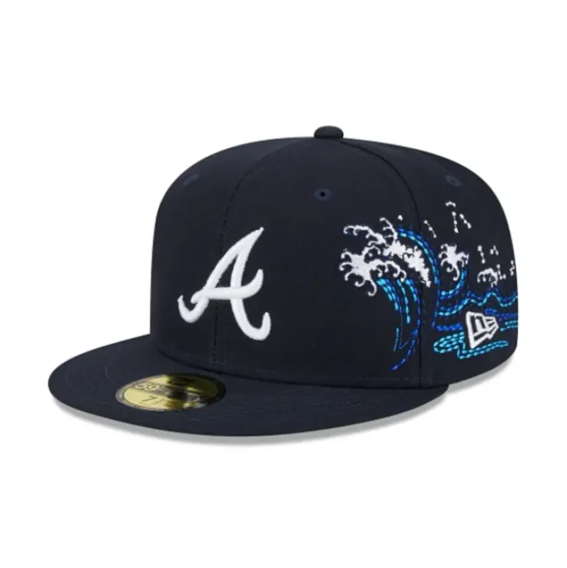 Cheap Atlanta Braves Tonal Wave 59FIFTY Fitted Hat - KTGCaps - Baseball caps for various teams, purchased online at a discount Caps