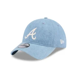 Clearance Atlanta Braves Washed Denim 9TWENTY Adjustable Hat - KTGCaps - Baseball caps for various teams, purchased online at a discount Caps