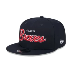 Outlet Atlanta Braves Wordmark 9FIFTY Snapback Hat - KTGCaps - Baseball caps for various teams, purchased online at a discount Caps