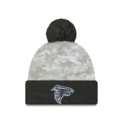 Best Sale Atlanta Falcons 2024 Salute to Service Pom Knit Hat - KTGCaps - Baseball caps for various teams, purchased online at a discount Caps