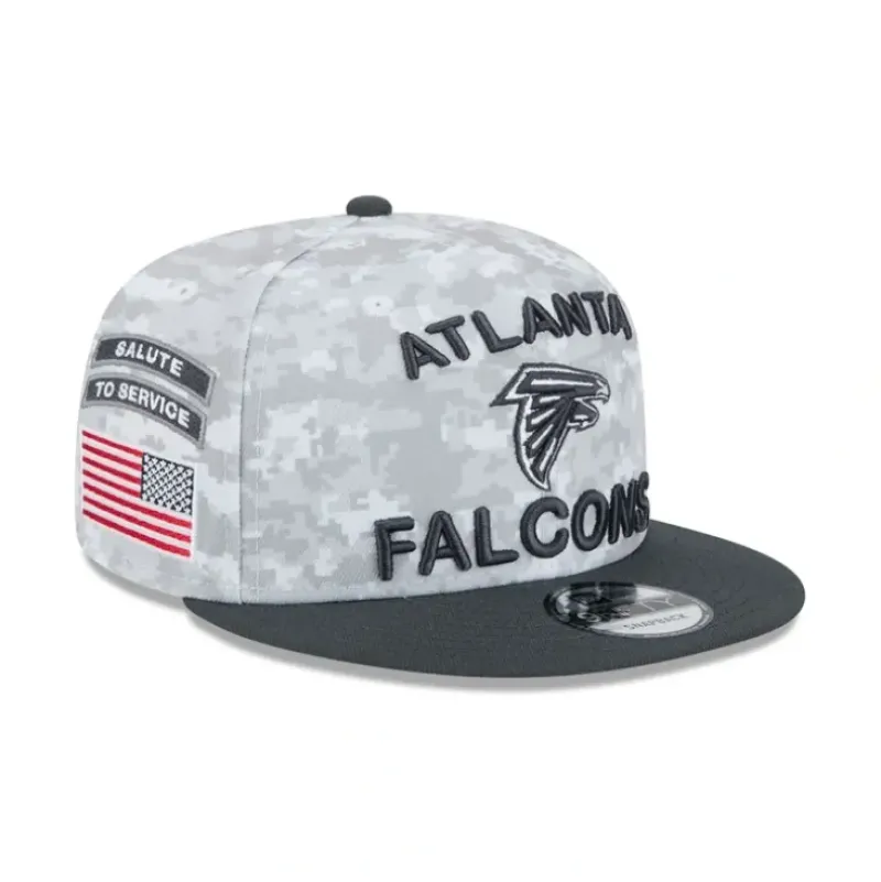 Online Atlanta Falcons 2024 Salute to Service 9FIFTY Snapback Hat - KTGCaps - Baseball caps for various teams, purchased online at a discount Caps