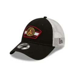 Outlet Atlanta United FC Black 9FORTY Trucker Hat - KTGCaps - Baseball caps for various teams, purchased online at a discount Caps
