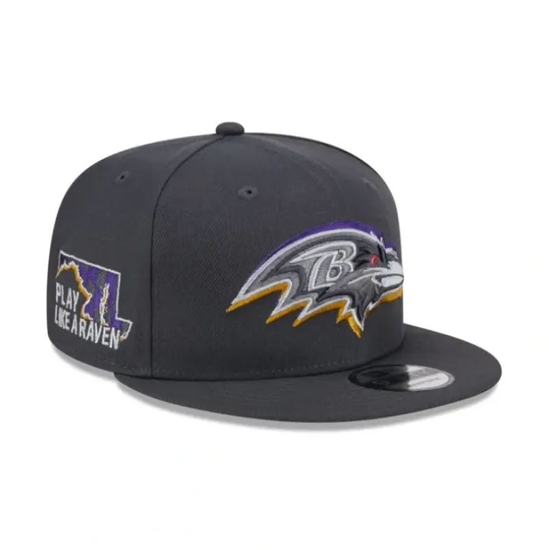 Best Sale Baltimore Ravens 2024 Draft 9FIFTY Snapback Hat - KTGCaps - Baseball caps for various teams, purchased online at a discount Caps