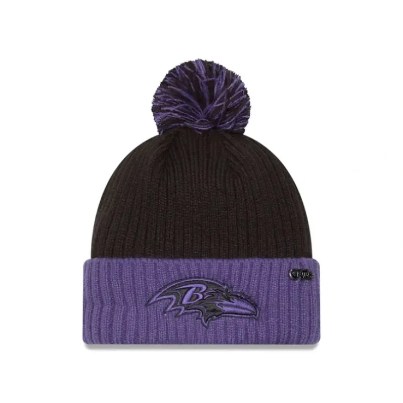 Cheap Baltimore Ravens 2024 Inspire Change Pom Knit Hat - KTGCaps - Baseball caps for various teams, purchased online at a discount Caps