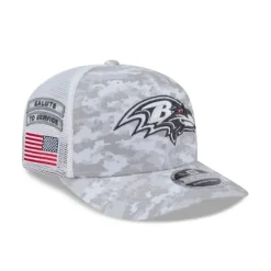 Cheap Baltimore Ravens 2024 Salute to Service 9SEVENTY Trucker Hat - KTGCaps - Baseball caps for various teams, purchased online at a discount Caps