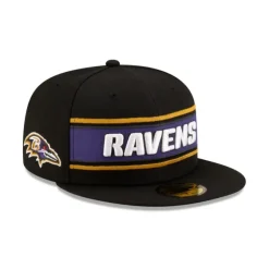 Sale Baltimore Ravens 2024 Sideline Black 59FIFTY Fitted Hat - KTGCaps - Baseball caps for various teams, purchased online at a discount Caps