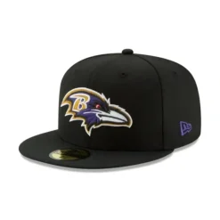Cheap Baltimore Ravens Black 59FIFTY Fitted Hat - KTGCaps - Baseball caps for various teams, purchased online at a discount Caps