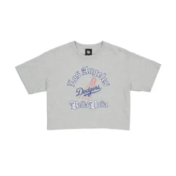 Outlet Bella Doña x Los Angeles Dodgers Womens Cropped TShirt - KTGCaps - Baseball caps for various teams, purchased online at a discount Caps