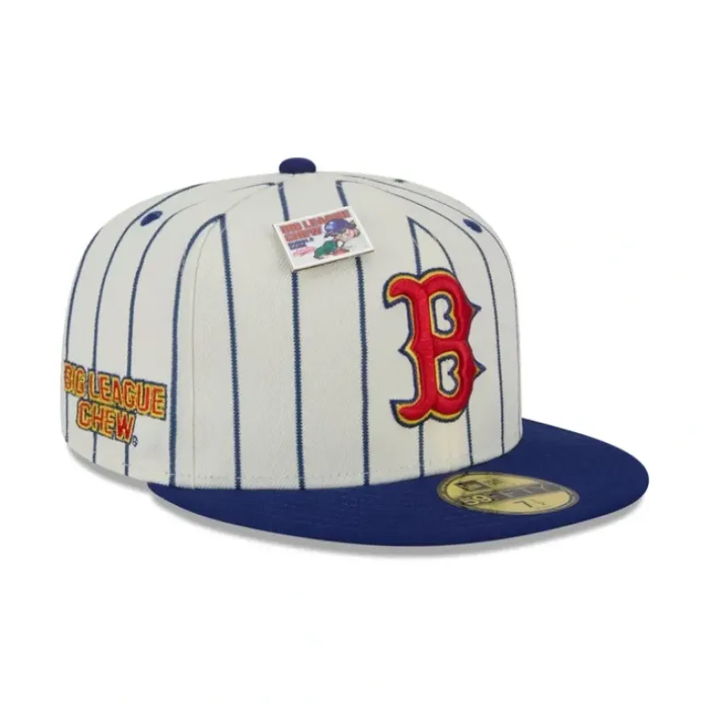 Best Sale Big League Chew X Boston Red Sox Pinstripe 59FIFTY Fitted Hat - KTGCaps - Baseball caps for various teams, purchased online at a discount Caps