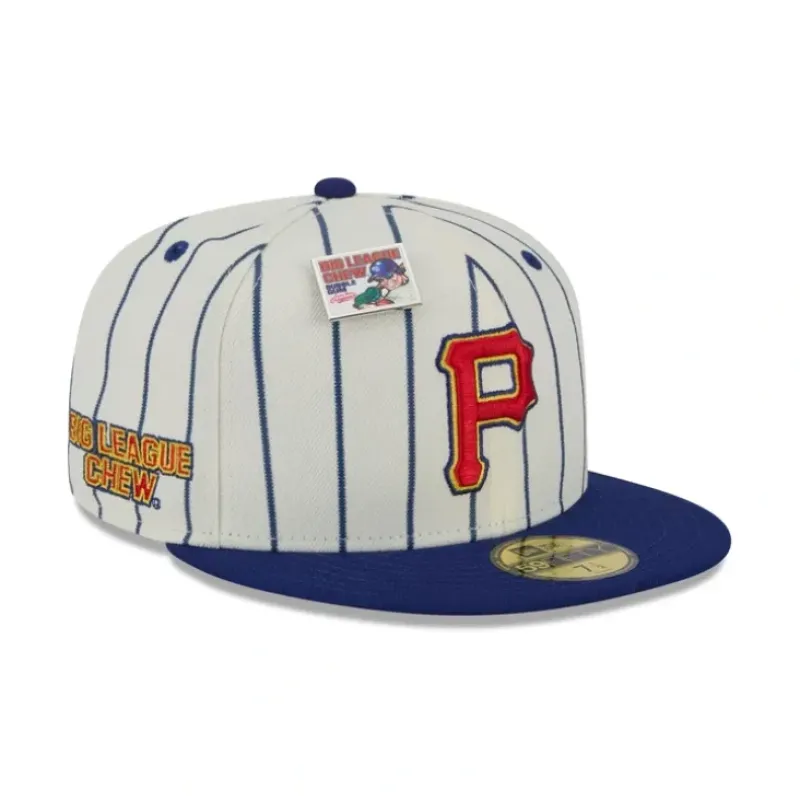 Online Big League Chew X Pittsburgh Pirates Pinstripe 59FIFTY Fitted Hat - KTGCaps - Baseball caps for various teams, purchased online at a discount Caps