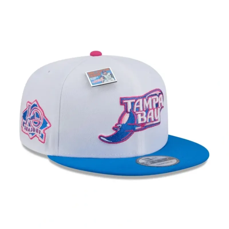 Online Big League Chew X Tampa Bay Rays Cotton Candy 9FIFTY Snapback Hat - KTGCaps - Baseball caps for various teams, purchased online at a discount Caps