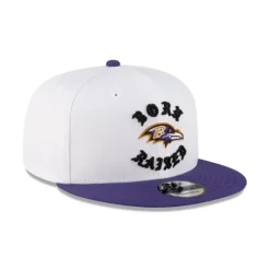 Best Born x Raised Baltimore Ravens White 9FIFTY Snapback - KTGCaps - Baseball caps for various teams, purchased online at a discount Caps