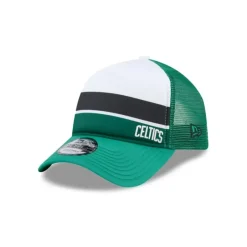 Store Boston Celtics Color Block 9FORTY AFrame Trucker Snapback Hat - KTGCaps - Baseball caps for various teams, purchased online at a discount Caps