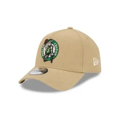 Shop Boston Celtics Logo Essentials Khaki 9FORTY AFrame Snapback Hat - KTGCaps - Baseball caps for various teams, purchased online at a discount Caps
