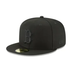 Shop Boston Red Sox Blackout Basic 59FIFTY Fitted Hat - KTGCaps - Baseball caps for various teams, purchased online at a discount Caps