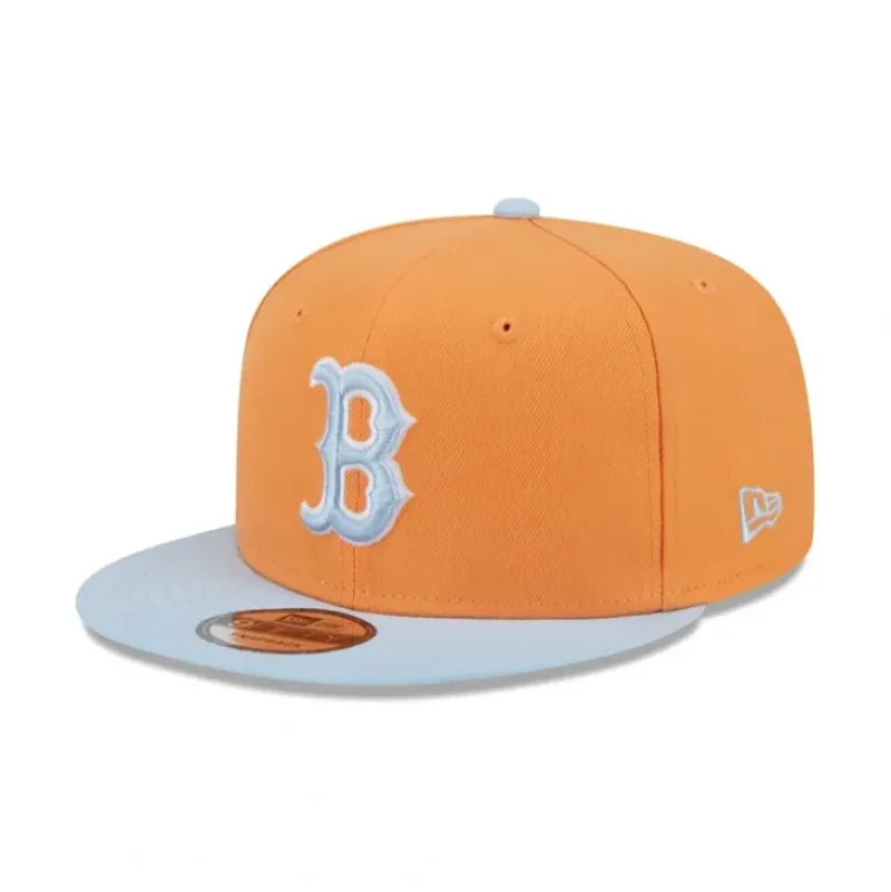 Clearance Boston Red Sox Color Pack Orange Glaze 9FIFTY Snapback Hat - KTGCaps - Baseball caps for various teams, purchased online at a discount Caps