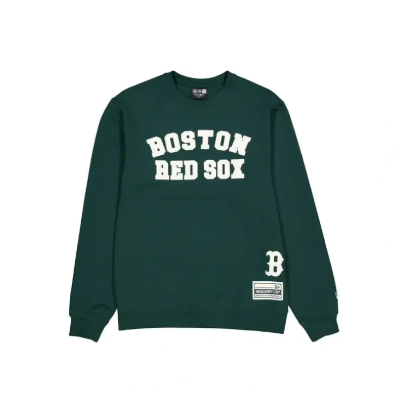 Discount Boston Red Sox Dark Green Logo Select Crewneck - KTGCaps - Baseball caps for various teams, purchased online at a discount Caps