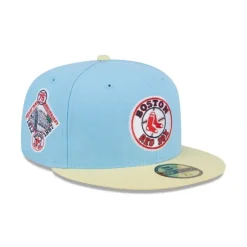 Best Sale Boston Red Sox Doscientos Blue 59FIFTY Fitted Hat - KTGCaps - Baseball caps for various teams, purchased online at a discount Caps