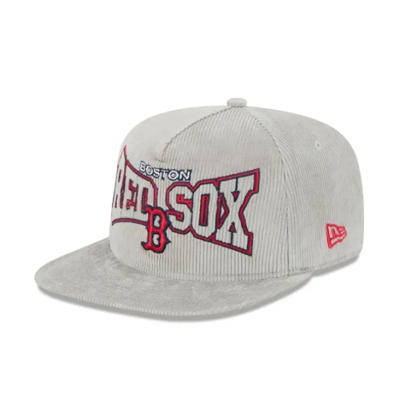 Shop Boston Red Sox Gray Cord Golfer Hat - KTGCaps - Baseball caps for various teams, purchased online at a discount Caps