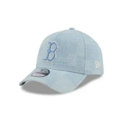 Cheap Boston Red Sox Logo Essentials Denim 9FORTY AFrame Snapback Hat - KTGCaps - Baseball caps for various teams, purchased online at a discount Caps